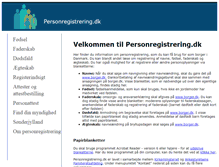 Tablet Screenshot of personregistrering.dk